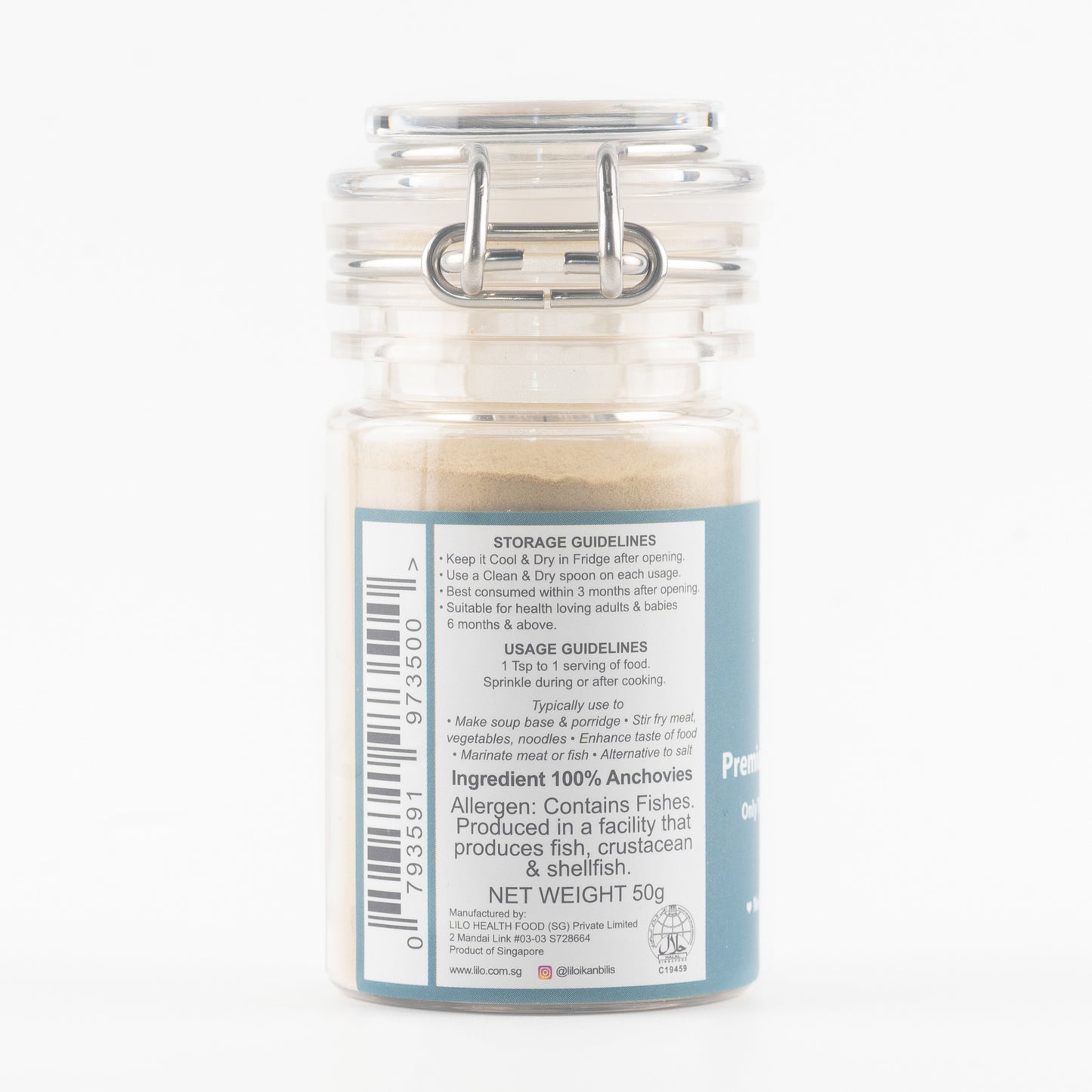 Ikan Bilis Powder Bottle 50grams - Lilo Premium Series