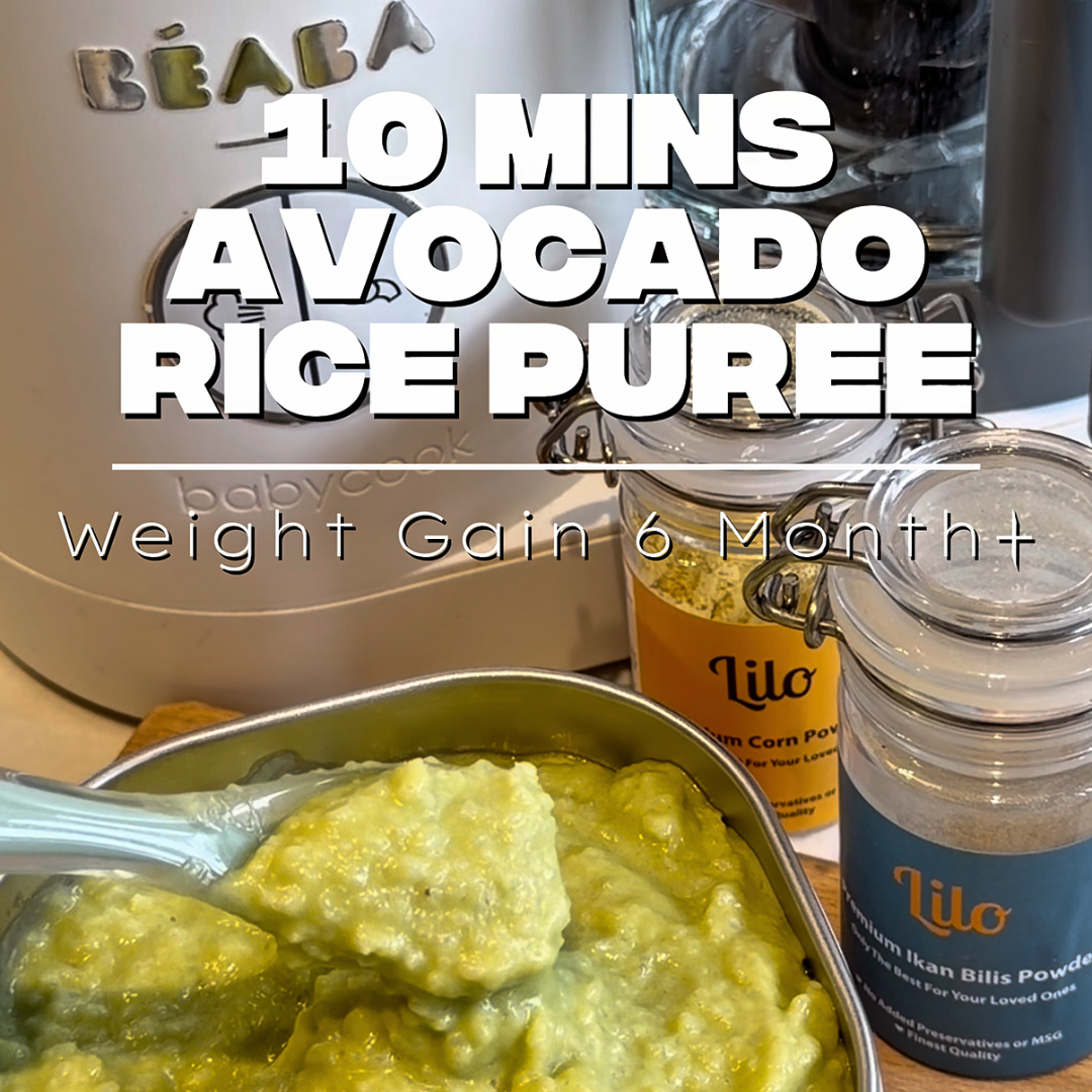 10 Mins Avocado Rice Puree