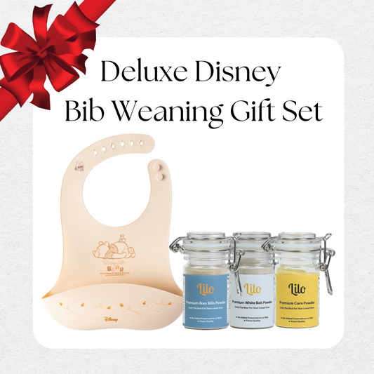 Disney Deluxe Weaning Bib/ Mat Gift Set - Lilo Premium Ikan Bilis Powder