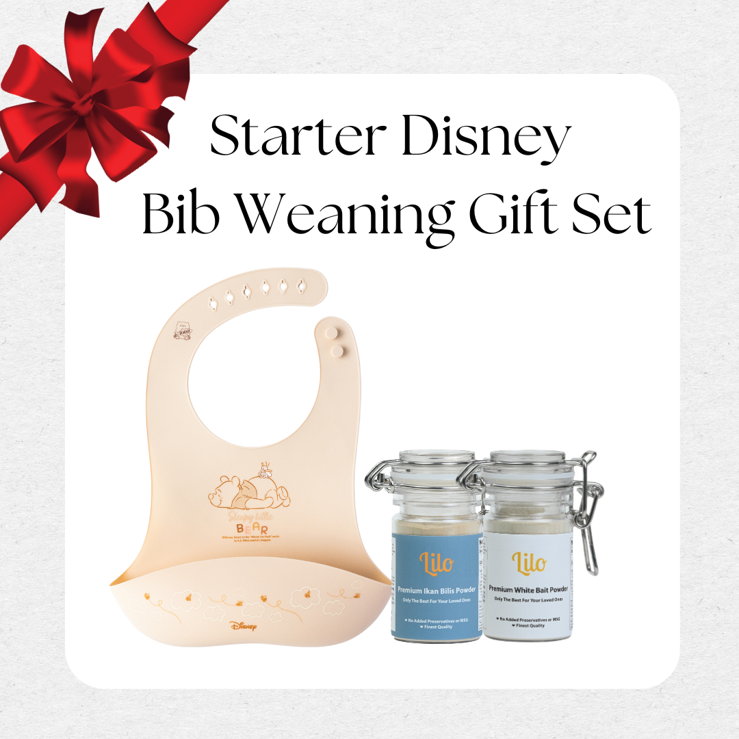 Disney Starter Weaning Bib / Mat Gift Set - Lilo Premium Ikan Bilis Powder