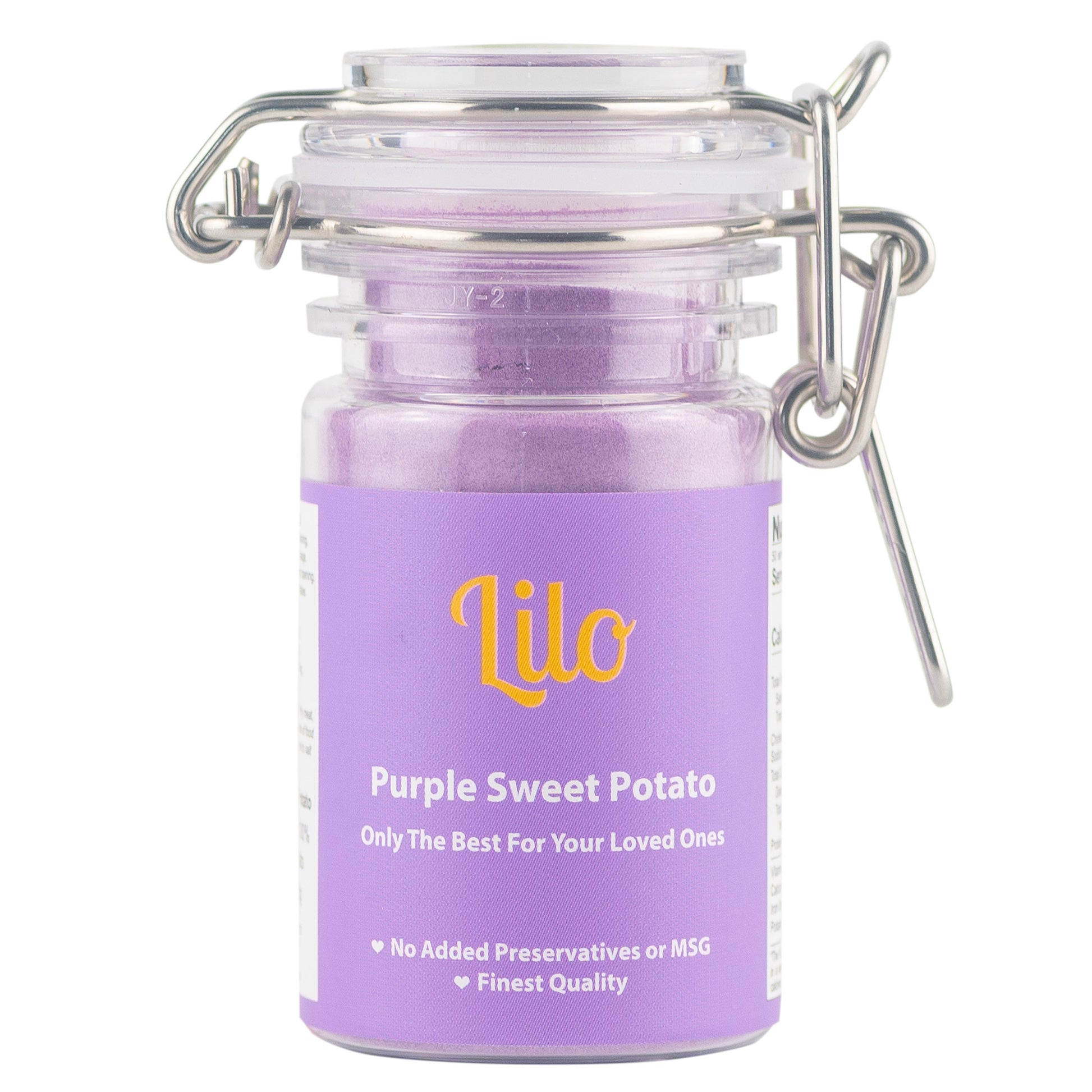 A Lilo Premium Purple Sweet Potato Powder 50g Bottle - Lilo Premium Ikan Bilis Powder