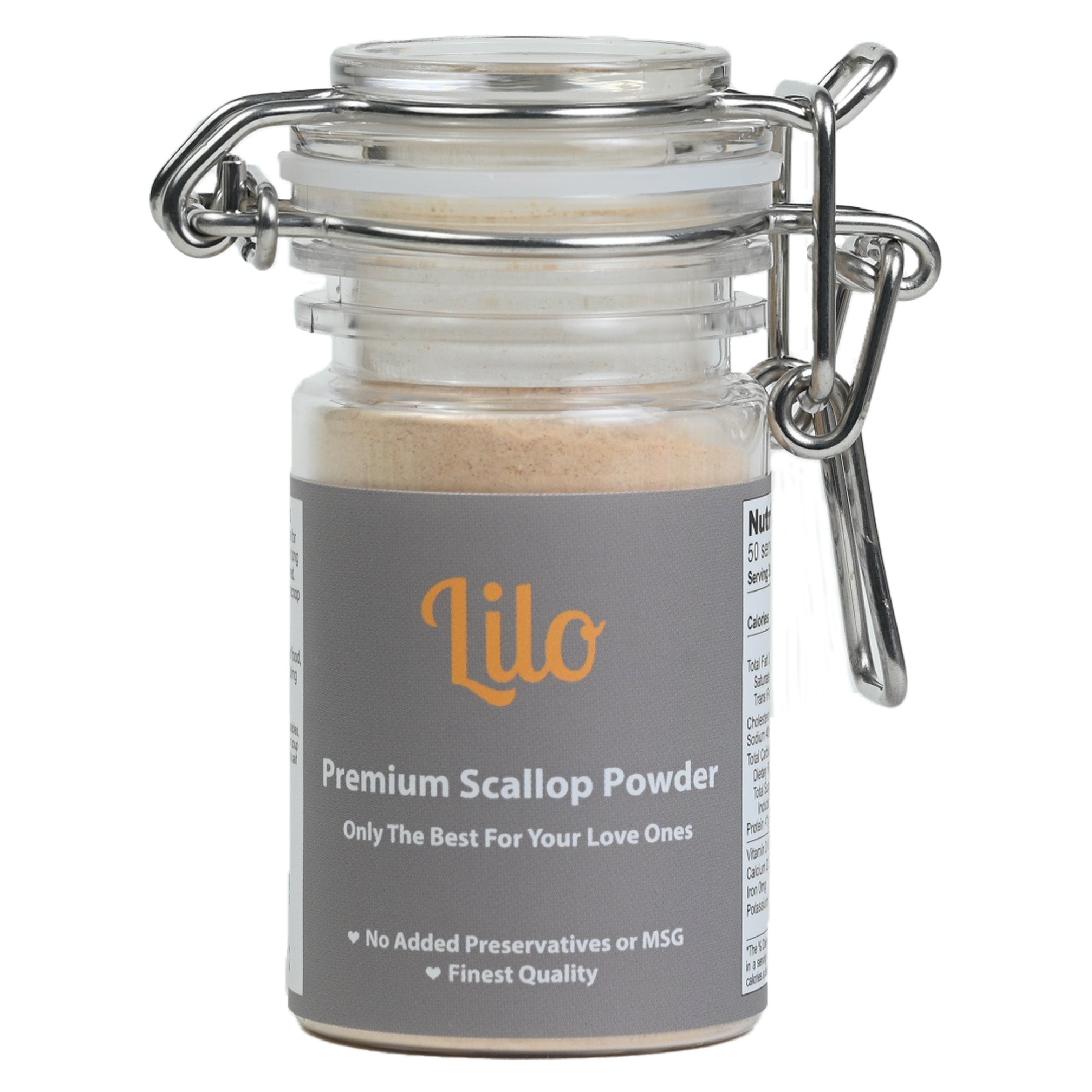 Scallop Powder Bottle 50grams - Lilo Premium Series – Lilo Premium Ikan ...
