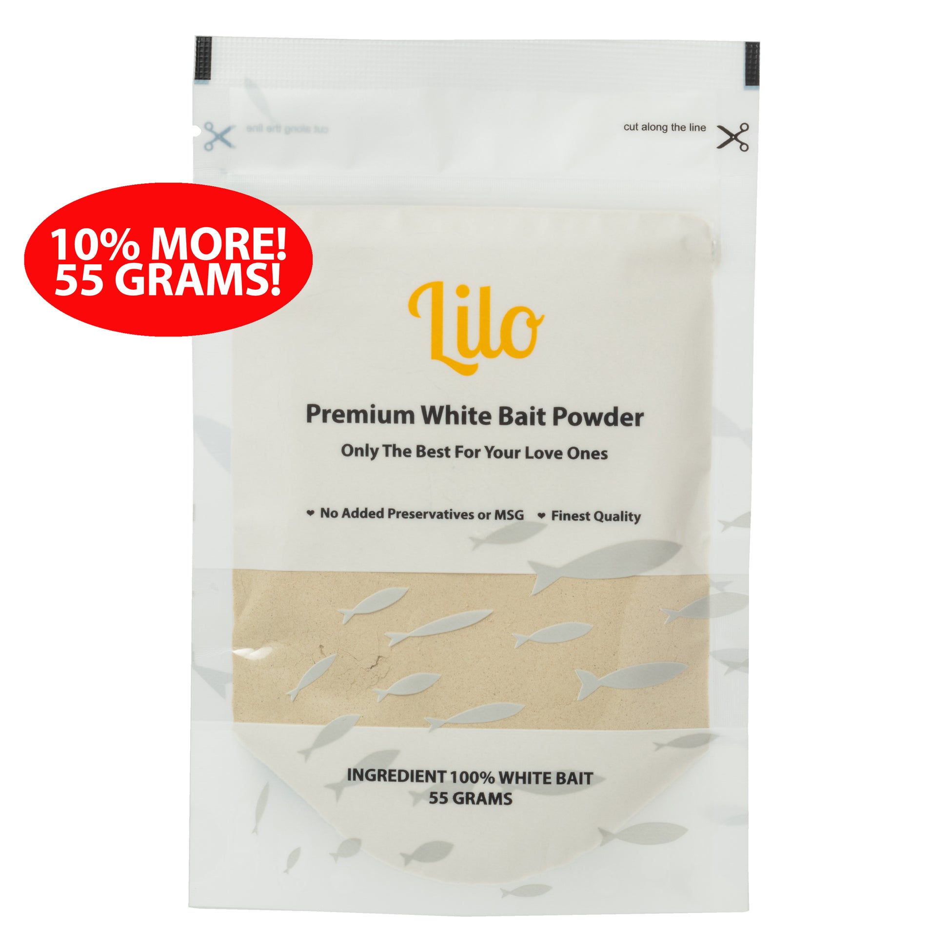 Lilo Premium White Bait Powder Resealable Refill Pack 55grams - Lilo Premium Ikan Bilis Powder